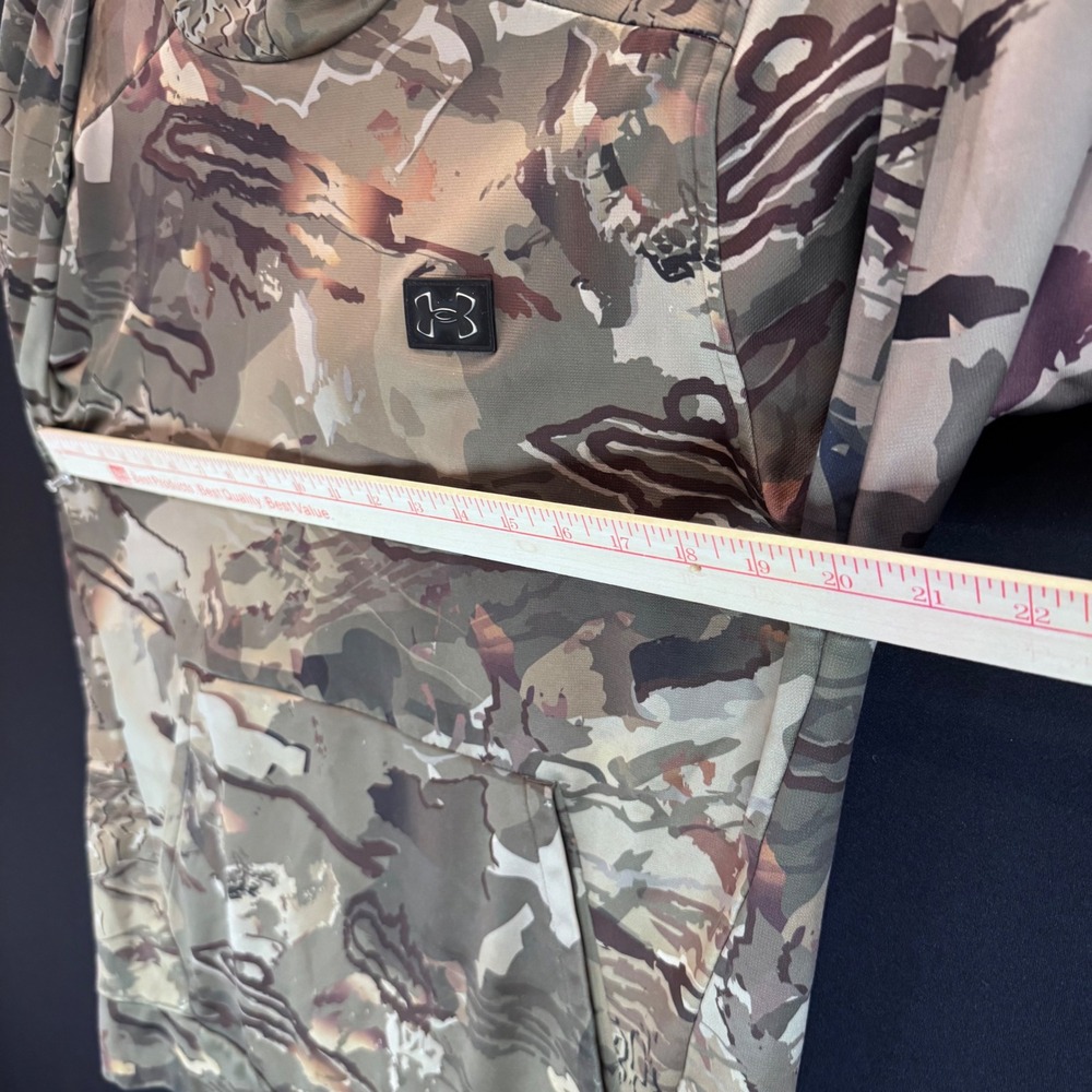 Under Armour Storm Hoodie Mens Medium Barren Camo Hunting Pullover Fleece - Picture 7 of 9